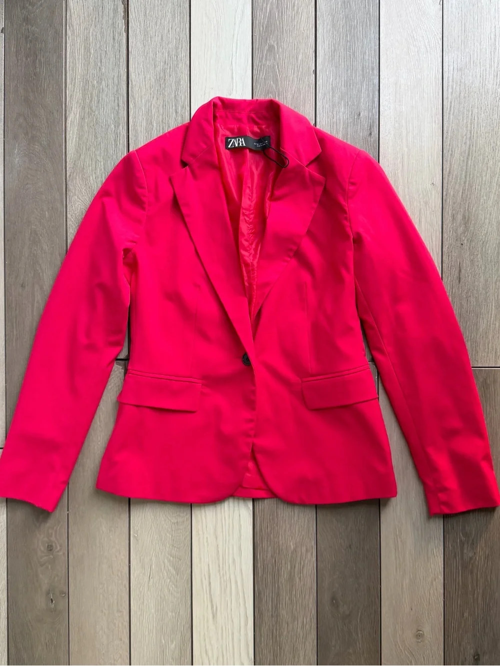 Zara Bright Pink Women's Single-Button Blazer